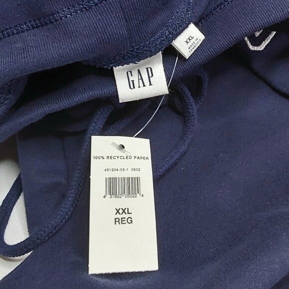 'GAP' CLASSIC FIT LOGO FLEECE LINED DRAWSTRING STRAIGHT-LEG SWEATPANTS - Picture 7 of 13